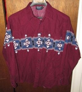 Brooks & Dunn Collection Long Sleeve Western Shirt Mens Sz XL GC