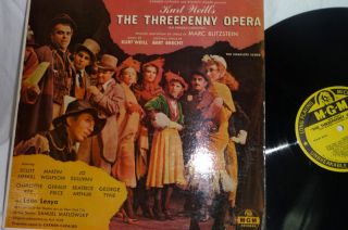 Threepenny Opera Orig Cast Kurt Weill Bert Brecht E3121