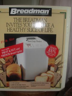 Breadman Bread Machine Whole Grn Fruit Nut FRCH TR440
