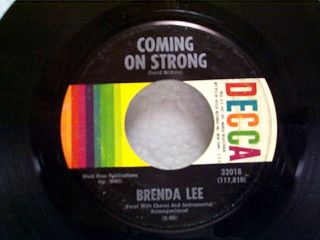 Brenda Lee Coming on Strong 45 Near Mint Very Nice