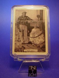 Brenham Kansas Meteorite in Display Case with Picture of H O Stockwell 