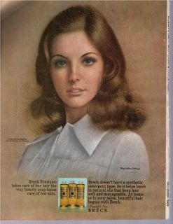 Breck Shampoo Beautiful Model 1969 Magazine Print Ad K