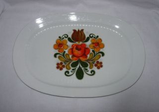 vintage winterling bavaria oval serving platter flowers 
