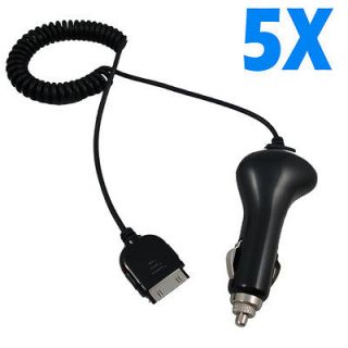   5Pcs/Lot Black Car Charger Adapter For Apple iPhone 4S 4 3GS 3 iPod