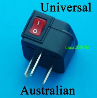   UK USA AU EU to Australia China Travel Adaptor AC Power Plug + Switch