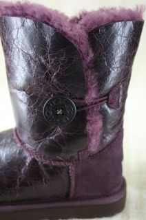 UGG Bailey Button Krinkle Boots 1872 Purple Shearling 6