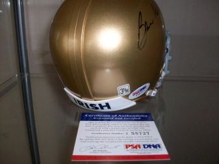 Notre Dame Fighting Irish Brian Kelly Signed Autographed Mini Helmet 