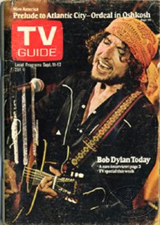 BOB DYLAN 1976 TV GUIDE w/ EXCLUSIVE INTERVIEW