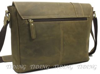Tiding Mens Leather Messenger Briefcases Shoulder Bags