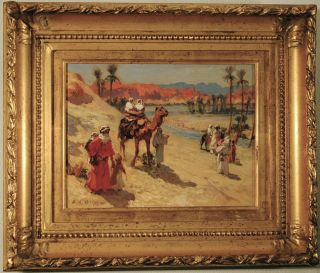 1880 Signed Frederick Arthur Bridgman Oil Painting