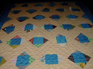 HOMEMADE KING 106X116 PATCHWORK QUILT MULTI COLORED WILL KEEP YOU VERY 