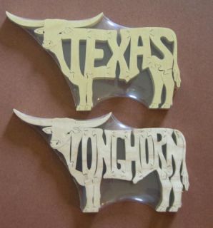Texas Longhorn Bull Cattle Wood Scroll Saw Toy Puzzle