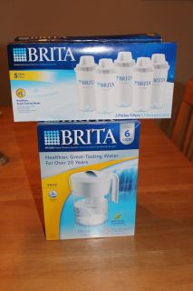 BRAND NEW BRITA WATER FILTER PITCHER BASIC 6 CUP CLASSIC MODEL + 8 NEW 