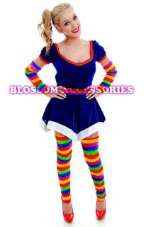 G23 Ladies Rainbow Brite Hero 80s Fancy Dress Up Party Halloween 