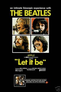 British Invasion The Beatles Let It Be Movie Poster U s Release 1970 