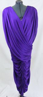 Amazing deep purple (darker than in pictures) ruched coffin draped 