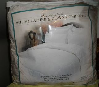 Buckingham White King Size Feather and Down Comforter