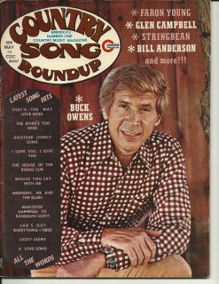 Buck Owens 1974 Country Song magazine Glen Campbell Faron Young 