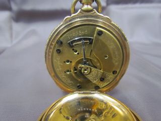 Antique Victorian Gold Elgin 15J H H Taylor Pocket Watch Hunters Case 