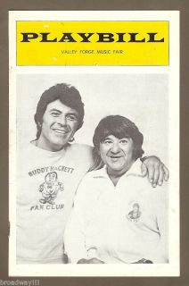 Comic Buddy Hackett with James Darren 1974 Playbill