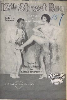 12th Street Rag, Buddy Rogers & Nancy Carroll, Vintage Band 