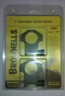 Brownells 1 Steel Tactical Picatinny Scope Rings High New