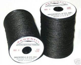 Brownell 4 Nylon Serving Material Bow String Black for Kisser Buttons 