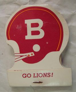 1979 Brownwood Texas Lions High School Football Matchbook Schedule 
