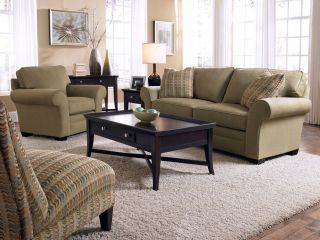 Broyhill Furniture Glenraven Green Living Room Set/Suite Sofa, Chair 