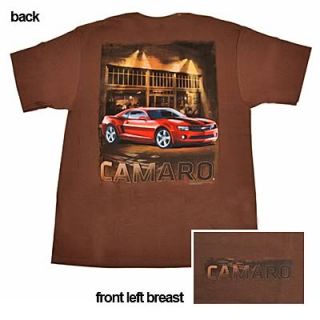   White Merchandising T Shirt Cotton Camaro Brown Mens XL Ea
