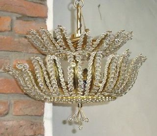 gold wash metal crystal rock beads beaded chandelier 16 electrified