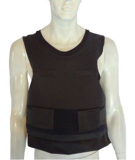 Kevlar Bullet Proof Vest Level 3A Stab Large Covert or Overt Black 