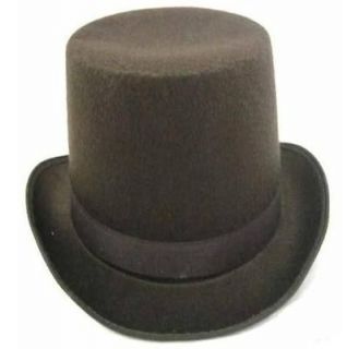 Brown Permalux Coachman Victorian Tall Top Hat Adult Costume Accessory