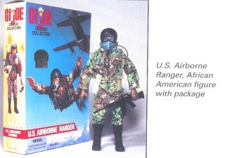 JOE U S ARMY AIRBORNE RANGER 1996 ETHNIC AFRICAN AMERICAN FIGURE
