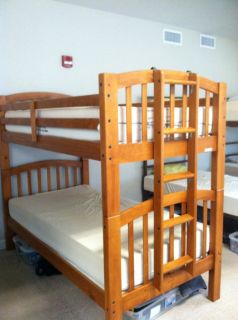 Twin Size Bunk Beds w Ladder and Bunkie Boards