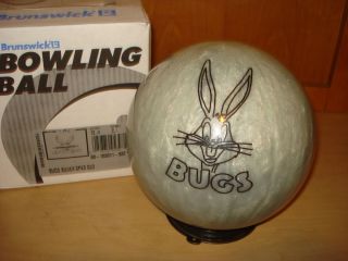 Brunswick Bugs Bunny Silver SPKS Glo Bowling Ball 12 Lbs