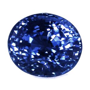 13ct Certified Unheated Oval Cut Violet Blue Sapphire