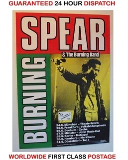 Burning Spear And The Band Original Concert Tour Dates Poster 