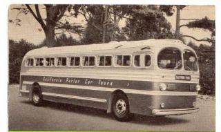 1930s CALIFORNIA PARLOR BUS TOURS   BROCHURE & ROUTE   LOS ANGELES SAN 