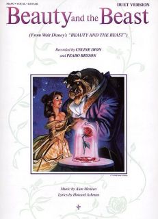 CELINE DION PEABO BRYSON BEAUTY AND THE BEAST DUET PVG DISNEY SHEET 