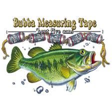 Fishing Tshirt Bubba Measuring Tape Beer Cans Drinking Bass Catfish 
