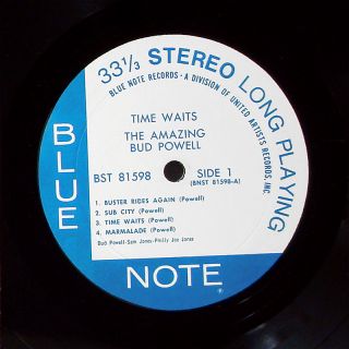 BUD POWELL Time Waits The Amazing Vol. 4 LP BLUE NOTE BST 81598 US 