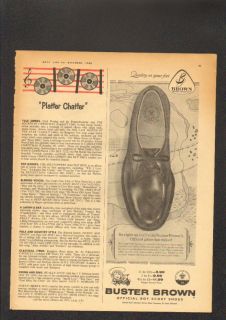 1960 Print Ad Buster Brown Boy Scout Shoes Official