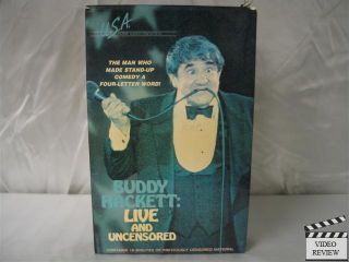 Buddy Hackett Live and Uncensored VHS Buddy Hackett 012236108030 