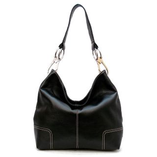   Chunky Bucket Shoulder Bag Hobo Metal Hooks Purse Handbag