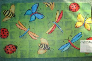 New Door Mat Butterfly Dragonfly Bugs Cushion Doormat