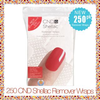 CND Shellac Remover Wraps 250ct Pack Wrap Super Sale New