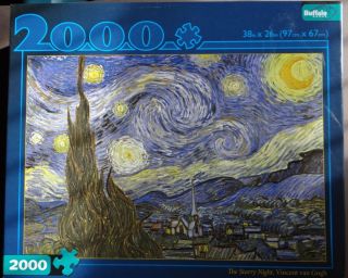 Buffalo Games Jigsaw Puzzle 2000 piece pc VINCENT VAN GOGH The Starry 