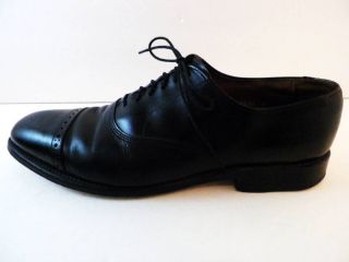 Allen Edmonds Byron Black Leather Mens Size 9B Oxfords Shoes Made in 