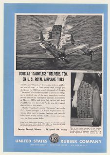 1944 Douglas C 54 Skymaster Dauntless Aircraft US Rubber Tires 4 Page 